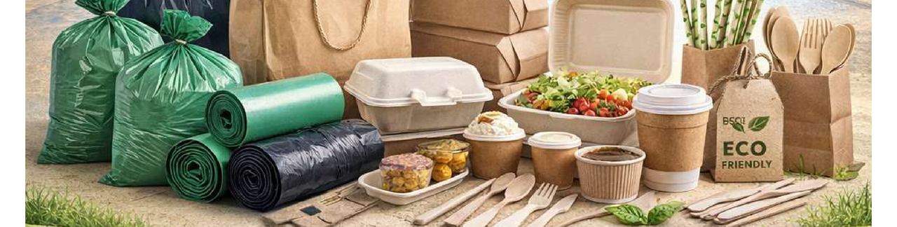 Organic Garbage Bags & Food Packaging Cutlery